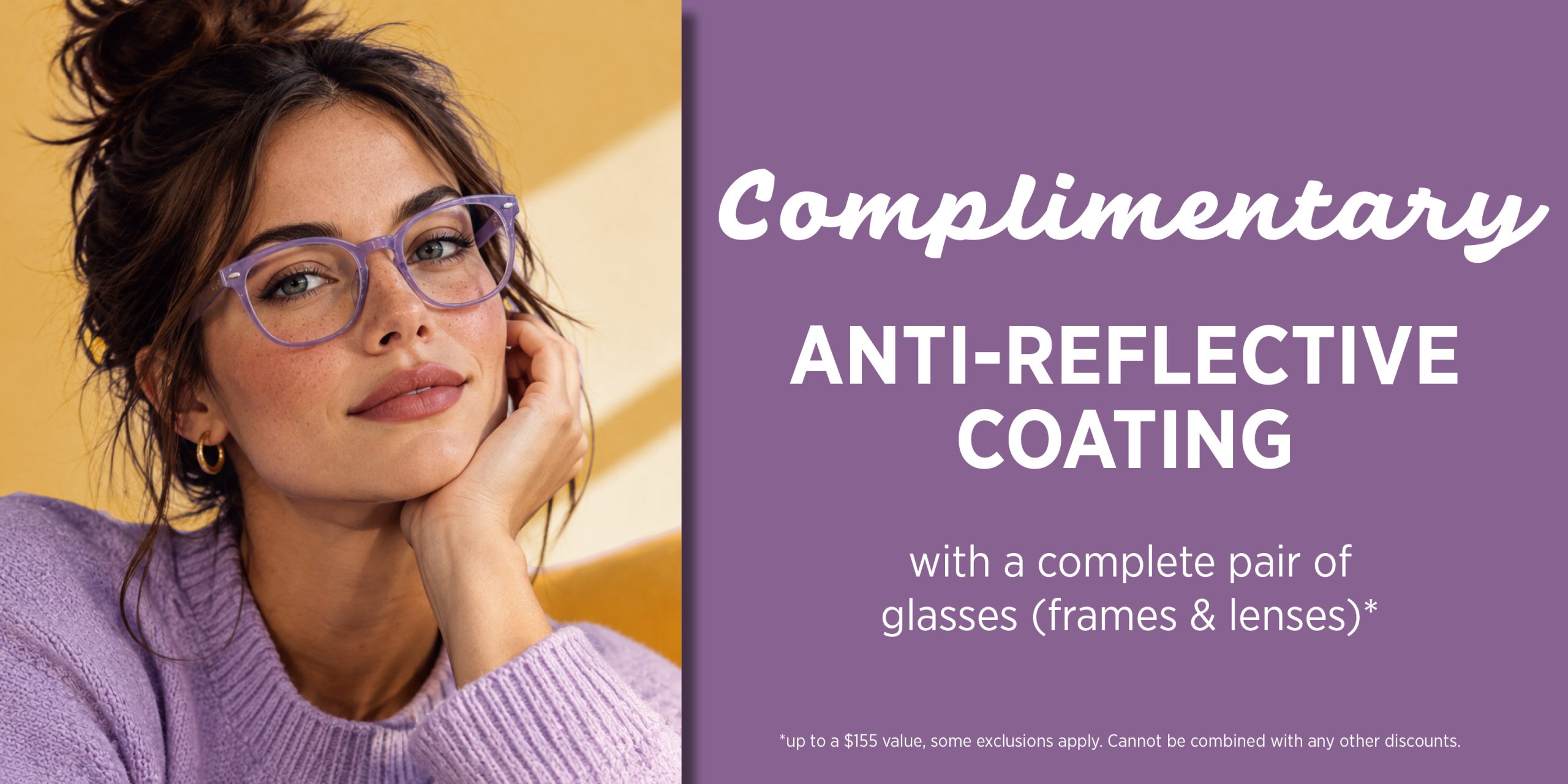 Suburban Opticians Anti-Reflective Coating Promo